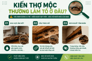 Kiến thợ mộc làm tổ ở đâu